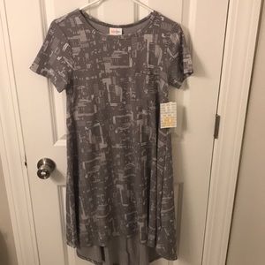 NWT XXS Lularoe Grey Jacquard Carly